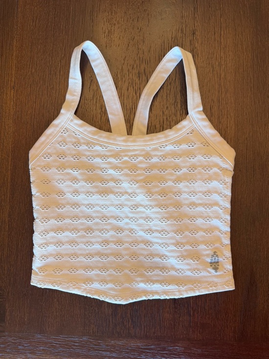 Free People Tops - Free People White Lace Cropped Tank Top